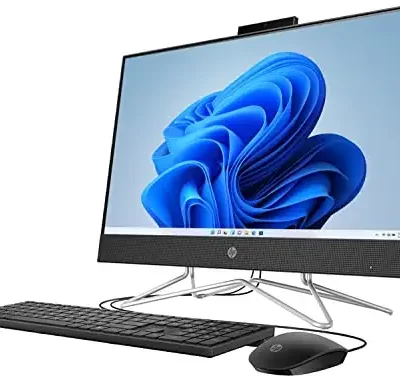 HP All-in-One 21.5-Inch(54.6 cm) FHD with Alexa Built-in (Celeron J4025/4GB/1TB HDD/Win 10/MS Office 2019/Jet Black),