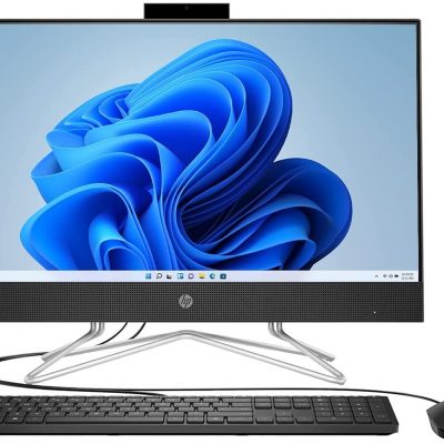 HP All-in-One 21.5-Inch(54.6 cm) FHD with Alexa Built-in (Celeron J4025/4GB/1TB HDD/Win 10/MS Office 2019/Jet Black),