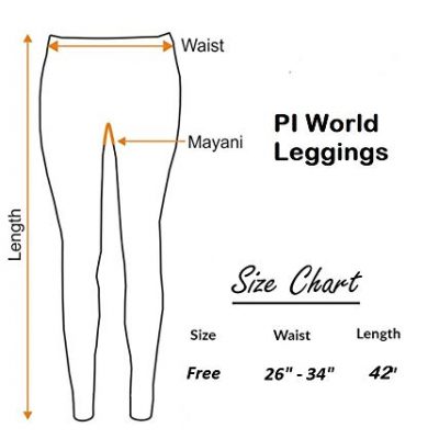 Pi World Women’s Cotton Churidar Leggings (Multicolour, Free Size)- Pack of 6