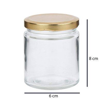 Pure Source India Small Glass jar Set of 12 pcs