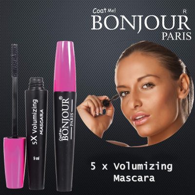 BONJOUR PARIS Insta Dramatic Liquid Black Eye Liner + Volumising Mascara, Pack of 2