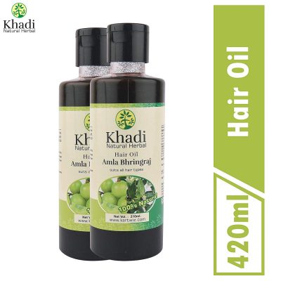 Khadi Bhringraj Hair Oil, 210ml (Pack of 2)