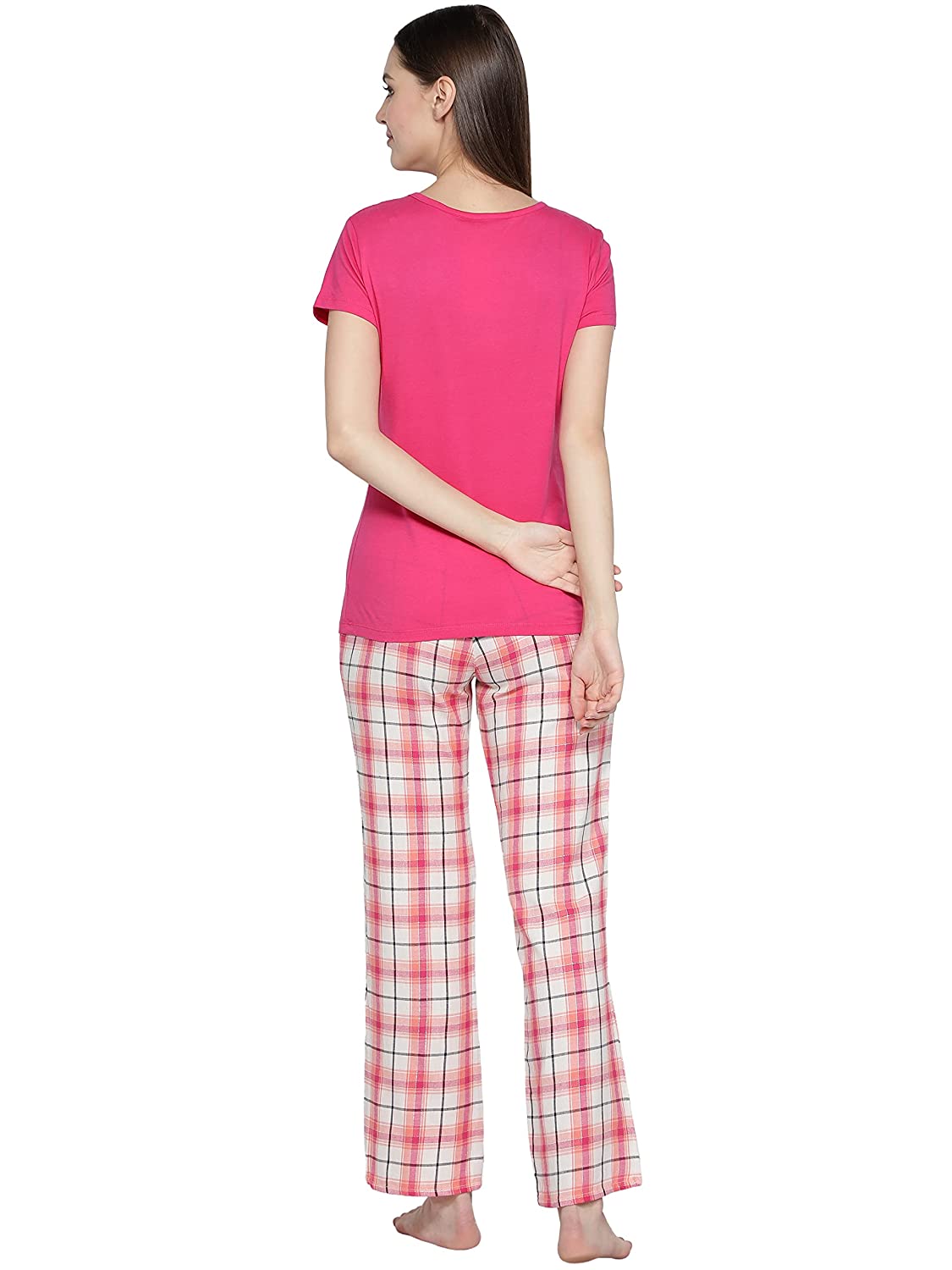 B STORIES Women’s Cotton Regular Fit Half Sleeve Printed Pyjama Set