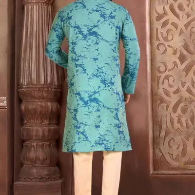 Hathkargha Stylish Printed Kurta Pajama Set For Men