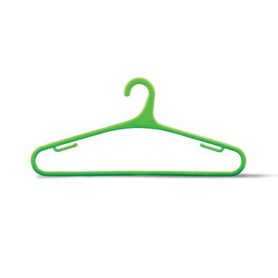 Happy To Hang Teeser Polypropylene Hanger, Yellow And Green, Pack of 6